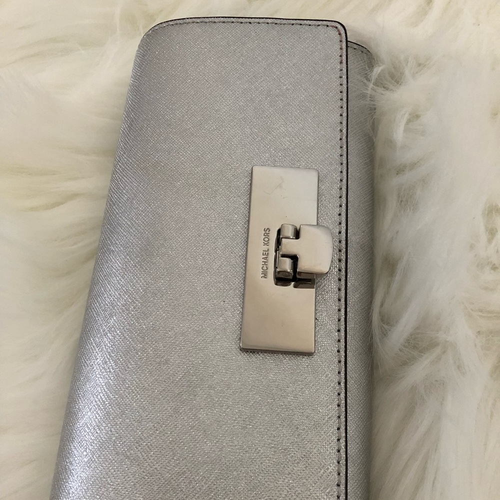 Leather Michael Kors Evening Clutch
